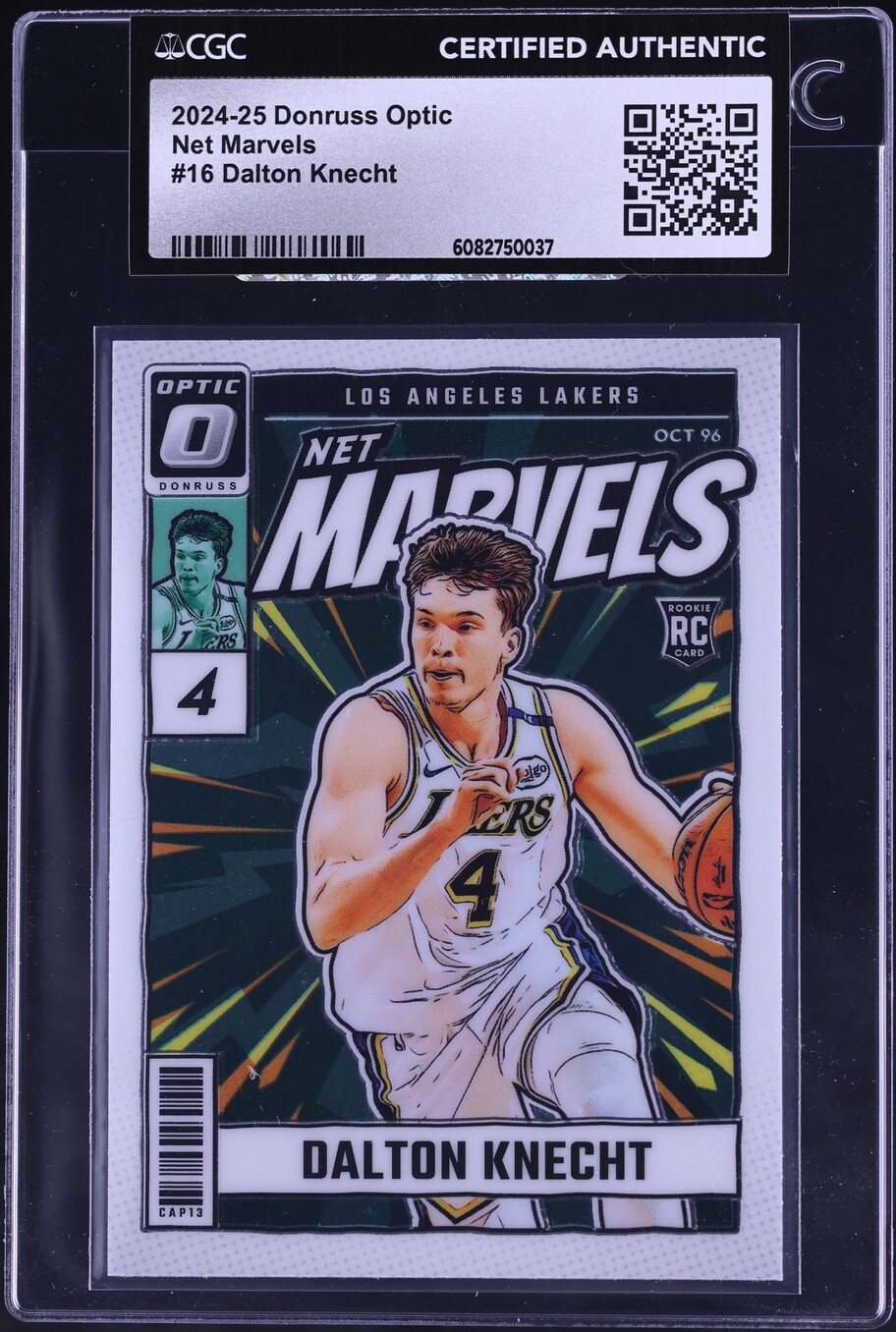 2024 Donruss Optic Net Marvels Dalton Knecht ROOKIE #16 CGC AUTH