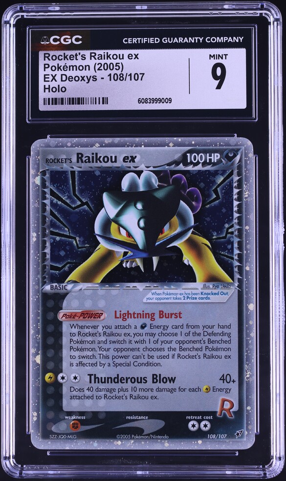 2005 Pokemon EX Deoxys Holo Rocket's Raikou ex #108 CGC 8.5 NM-MT+ on Fanatics Collect 2005 Pokemon EX Deoxys Holo Rocket's Raikou ex #108 CGC 8.5 NM-MT+ on Fanatics Collect
