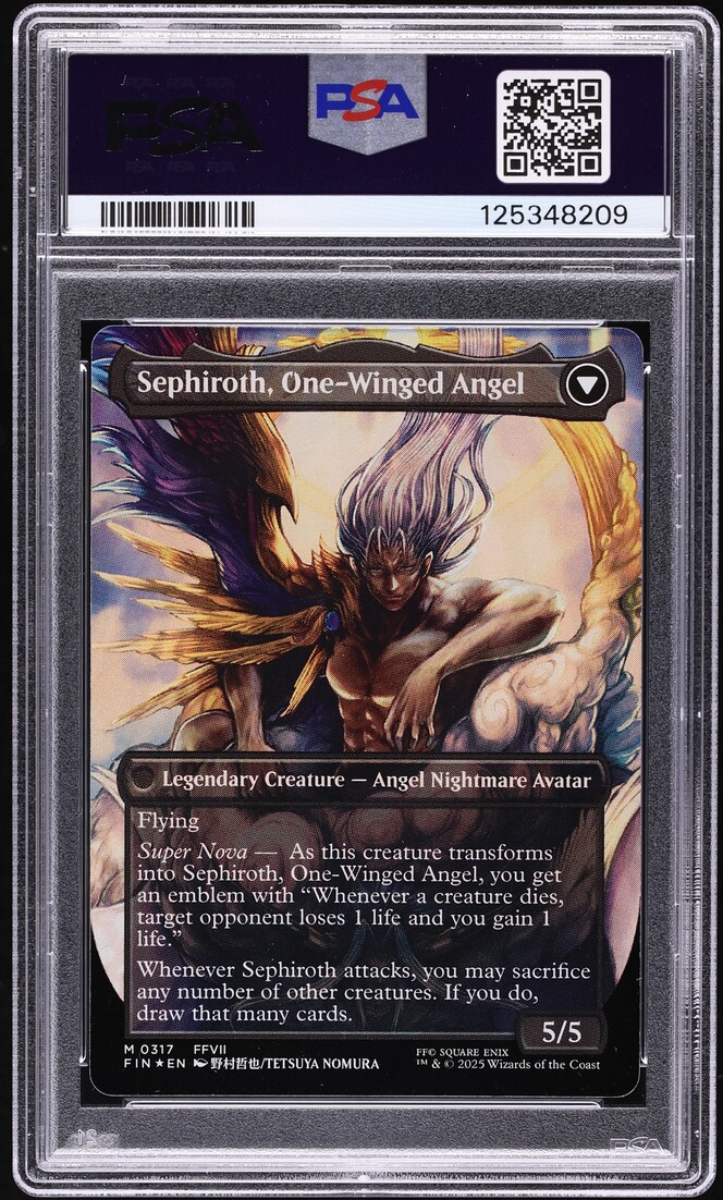 2025 Magic The Gathering MTG Final Fantasy Artist Borderless Foil Sephiroth  #317 PSA 10 GEM on Fanatics Collect