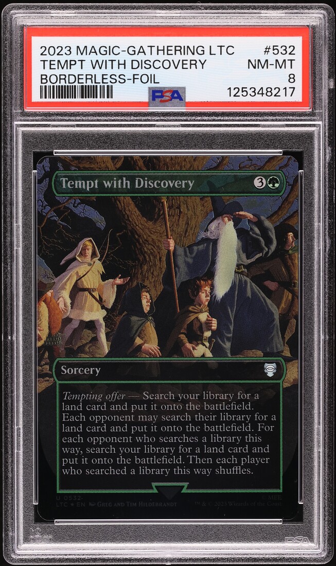 2023 Magic The Gathering MTG Tales Middle-Earth Commander Borderless Foil  Tempt Discovery PSA 8 on Fanatics Collect