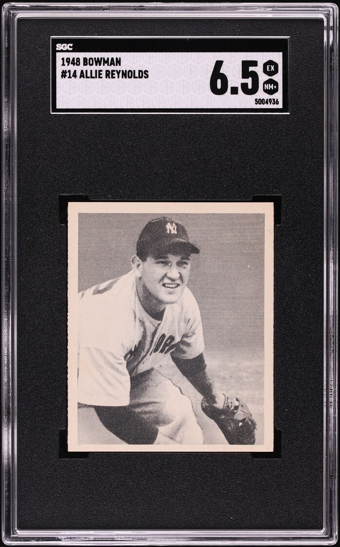 1948 Bowman Allie Reynolds ROOKIE #14 SGC 6.5 EXMT+