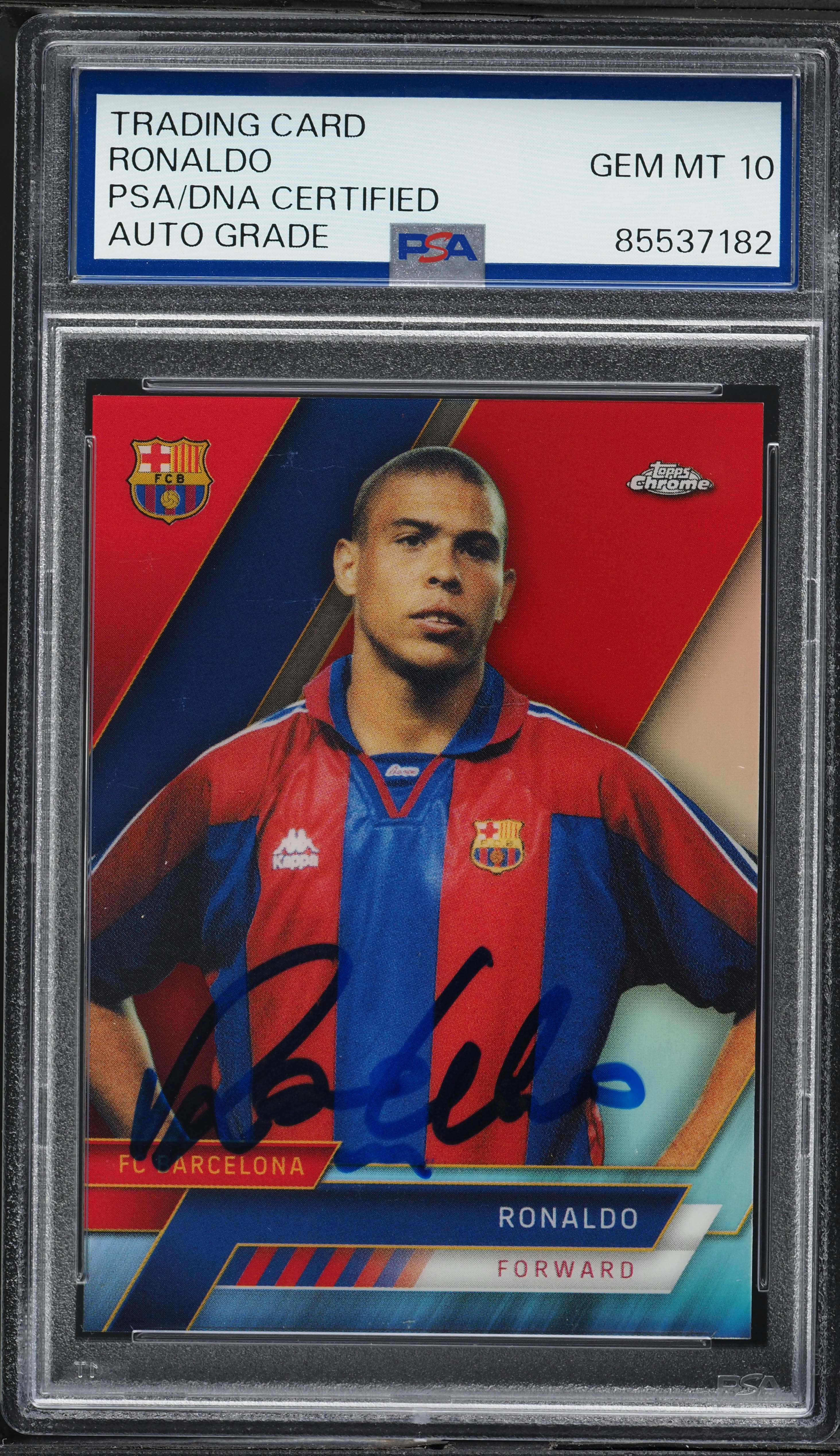 Ronaldo Signed Autographed Trading Card AUTO PSA 10 GEM MINT on