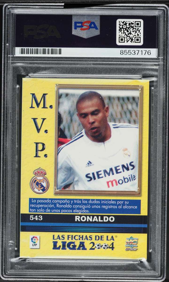 Ronaldo Signed Autographed Trading Card AUTO PSA 10 GEM MINT