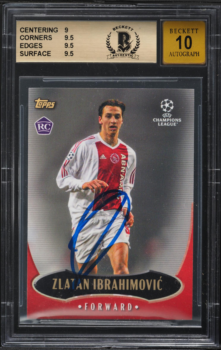 2023 Topps Uefa CC The Lost Rookie Zlatan Ibrahimovic RC AUTO #NNO BAS BGS 9.5