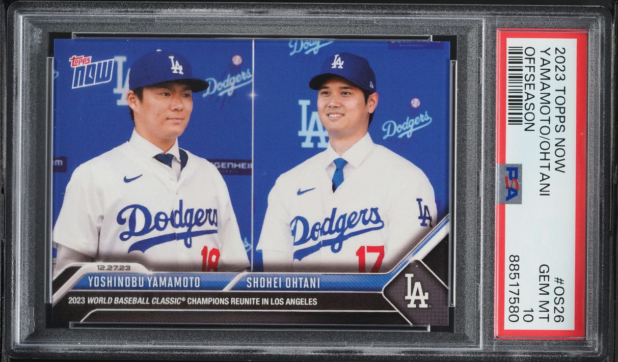 2023 Topps Now Off-Season Shohei Ohtani Yoshinobu Yamamoto ROOKIE #OS-26 PSA 10 GEM MINT