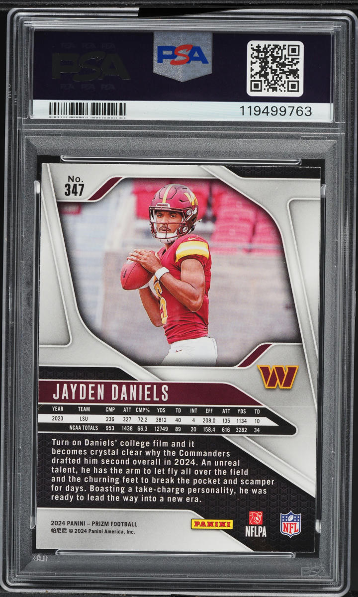 2024 Panini Prizm Jayden Daniels ROOKIE #347 PSA 10 GEM MINT