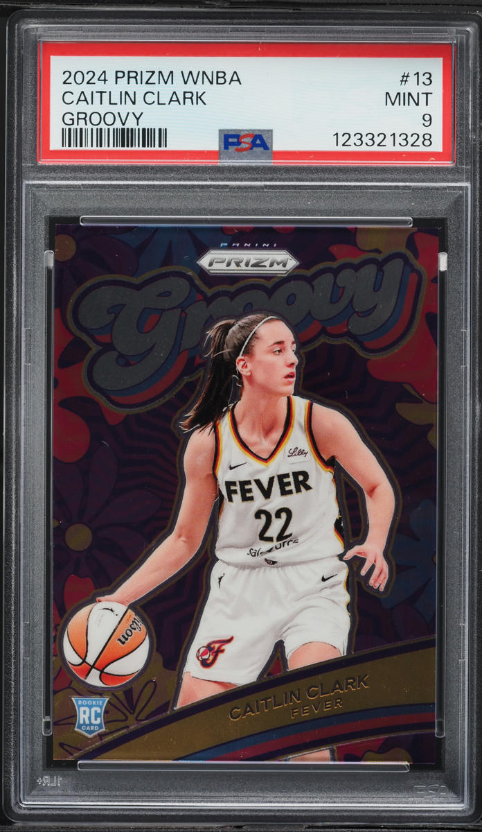 2024 Panini Prizm WNBA Groovy Caitlin Clark ROOKIE #13 PSA 9 MINT