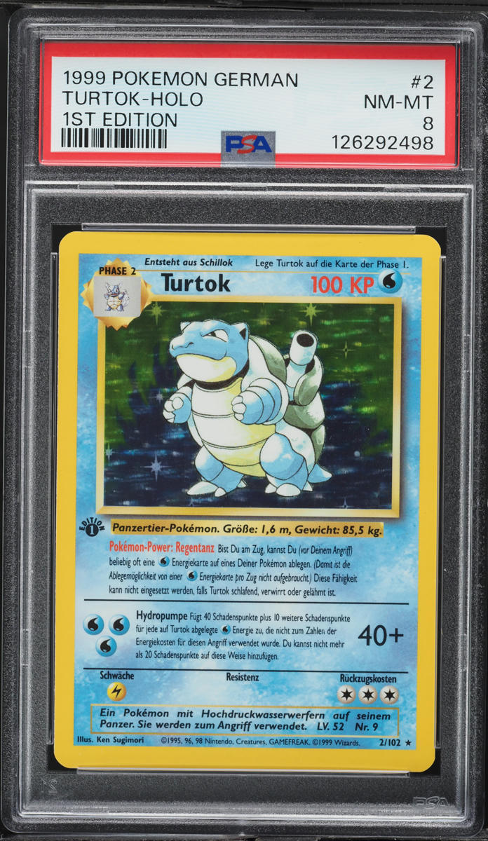 german first edition pokemon cards PSA 8 NM- MT 1st Edition German Charmander 46/102