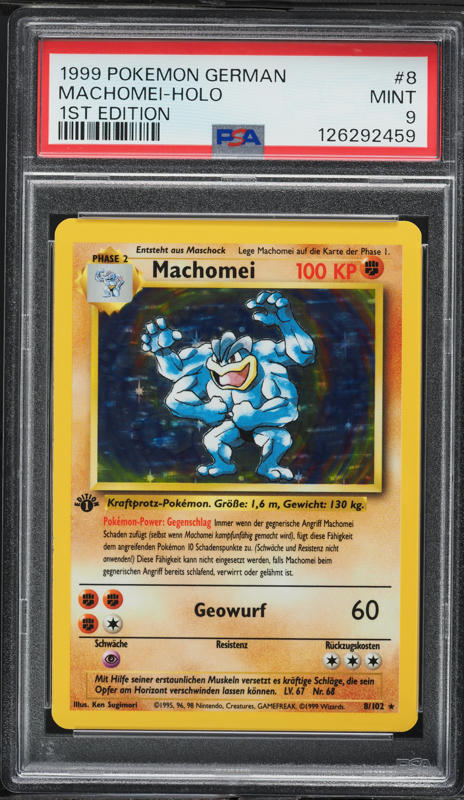 first edition german pokemon cards PSA 8 NM - MT main image 0