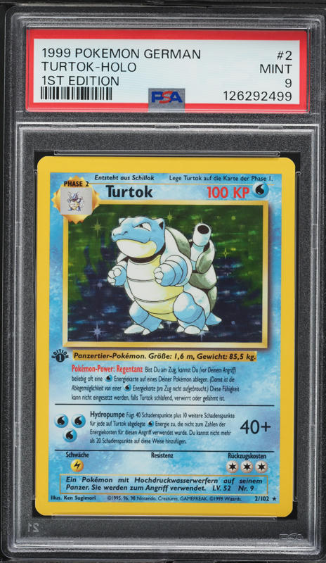 first edition german pokemon cards PSA 8 NM - MT Collector Store LLC Gaming Onix 56/102 Base Set