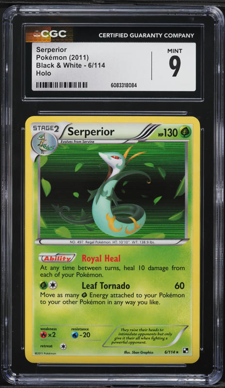 superior pokemon card TCG - Serperior V Silver Tempest Full Art Holo 170/195 Base Set Type Serperior (5/114) [Black & White: