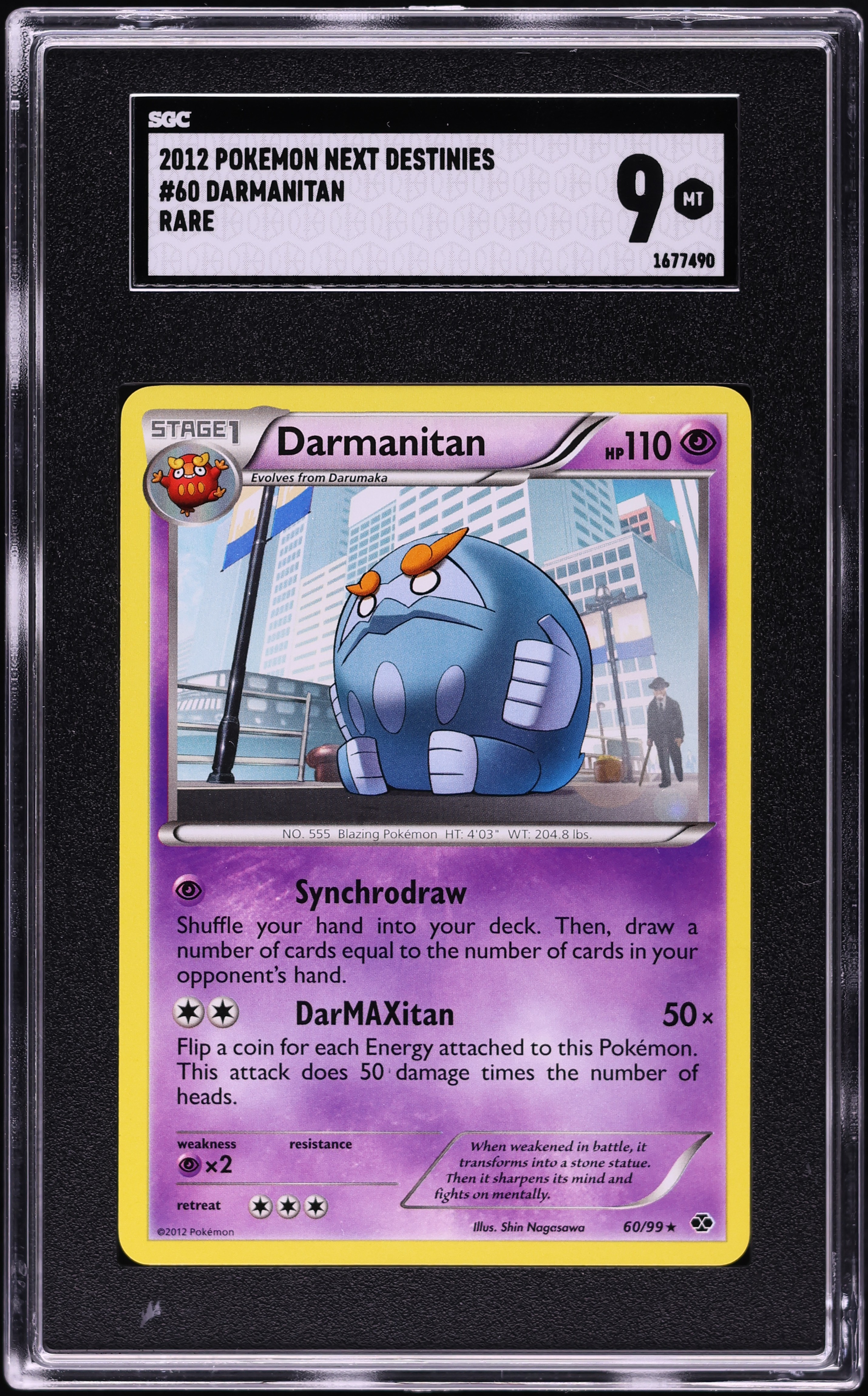 pokemon darmanitan card - N's SVP 181 Journey Together Build & Battle Stamp Water Water Galarian Darmanitan VMAX Rainbow Shiny