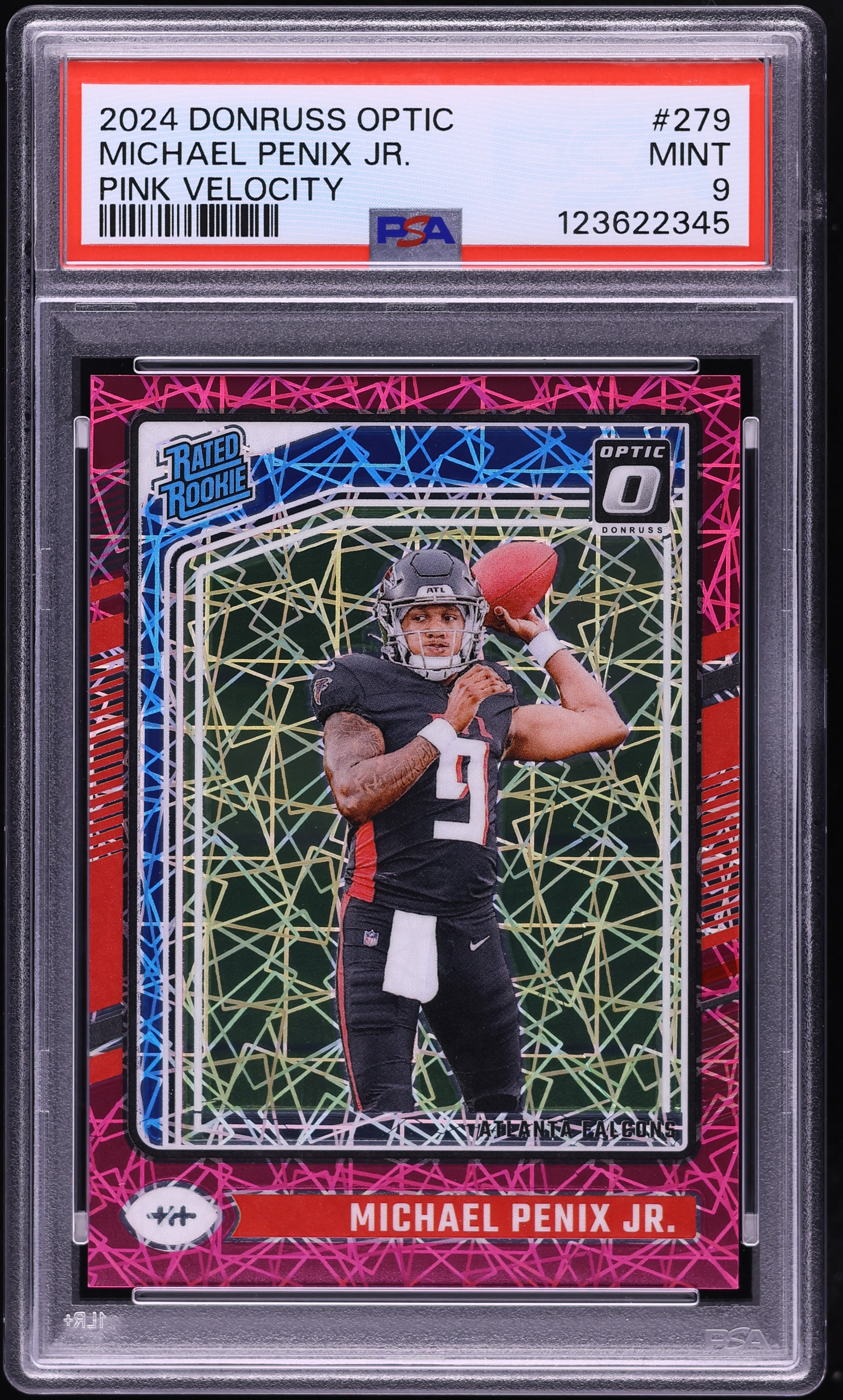2024 Panini Donruss Optic Pink Velocity Prizm Michael Penix Jr