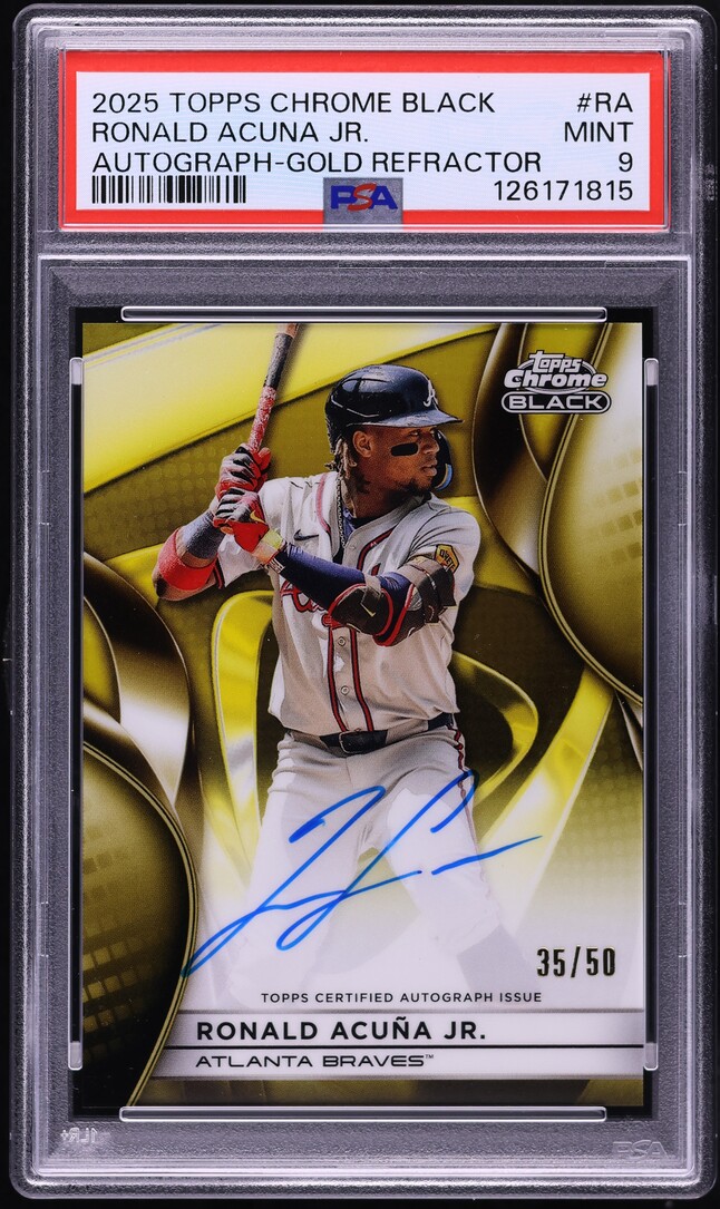 2025 Topps Chrome Black Gold Refractor Ronald Acuna Jr. AUTO /50