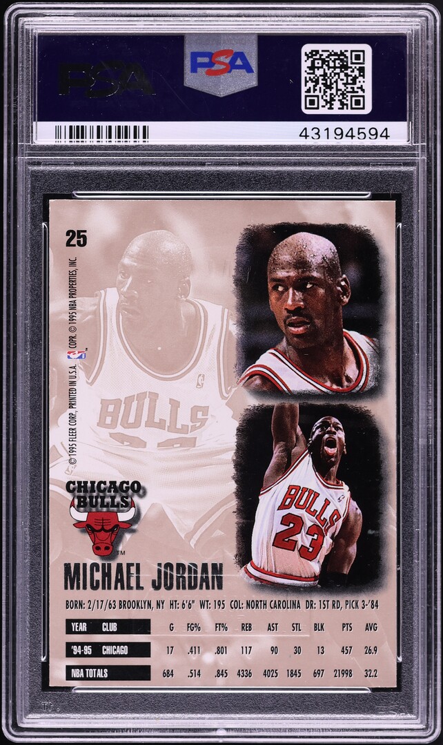 1995 Ultra Gold Medallion Michael Jordan #25 PSA 9 MINT