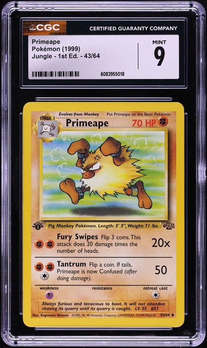 1995 primeape pokemon card value 1st Edition - GEM MINT 10 Primeape | EX Fire Red