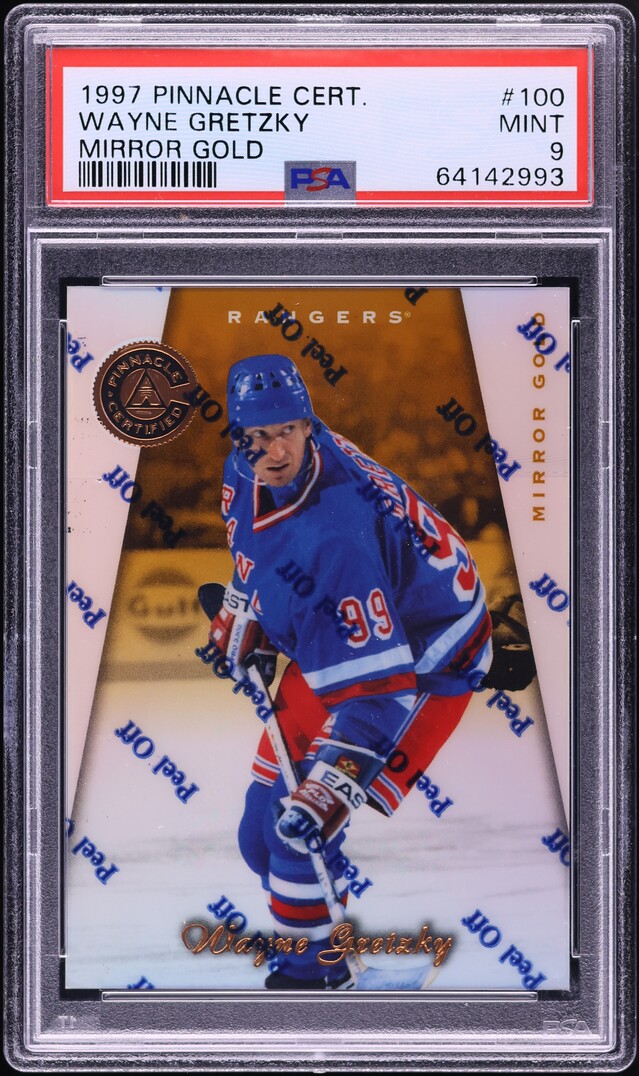 1997 Pinnacle Certified Mirror Gold w/ Coating Wayne Gretzky #100
