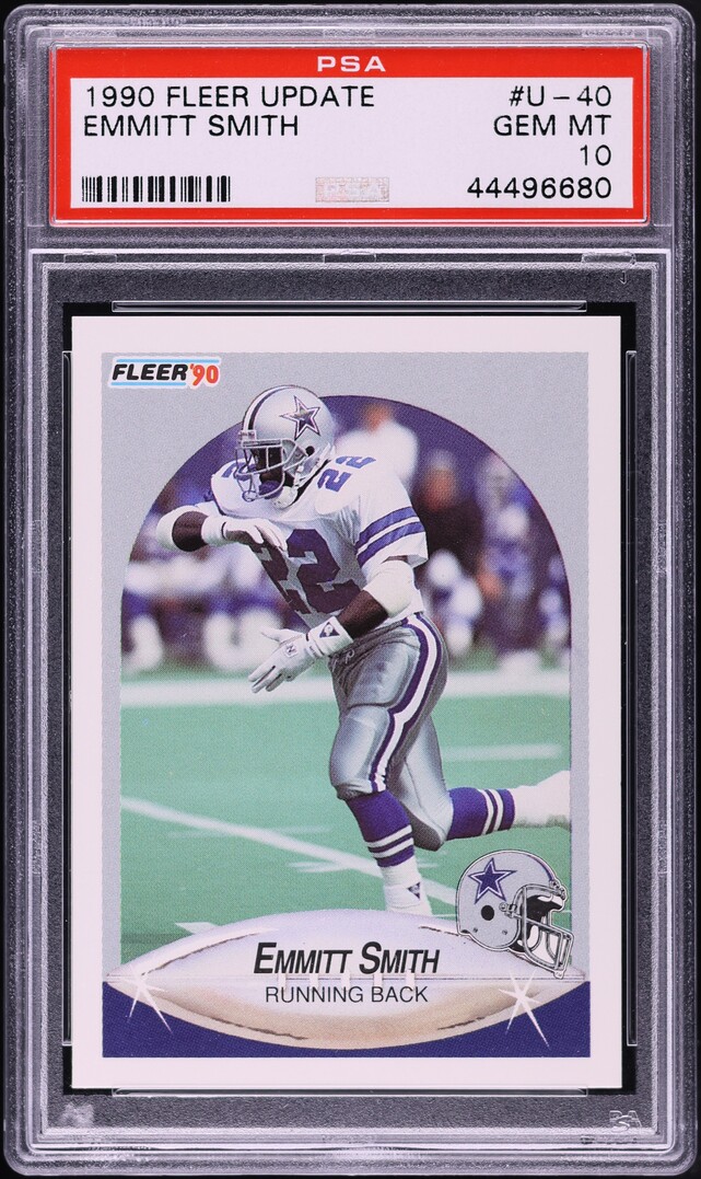 1990 Fleer Update Emmitt Smith ROOKIE #U-40 PSA 10 GEM MINT