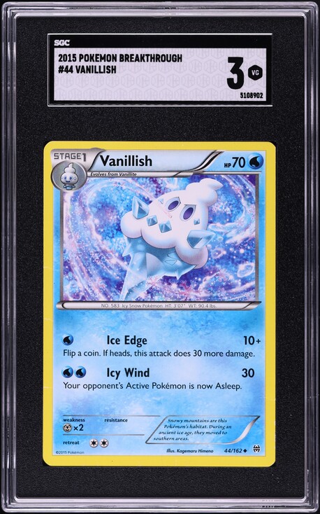 vanillish pokemon card Pokémon Card First Movie #59 New Friends And Farewells Blue Logo 1st P –  AGS Collectibles main image 0