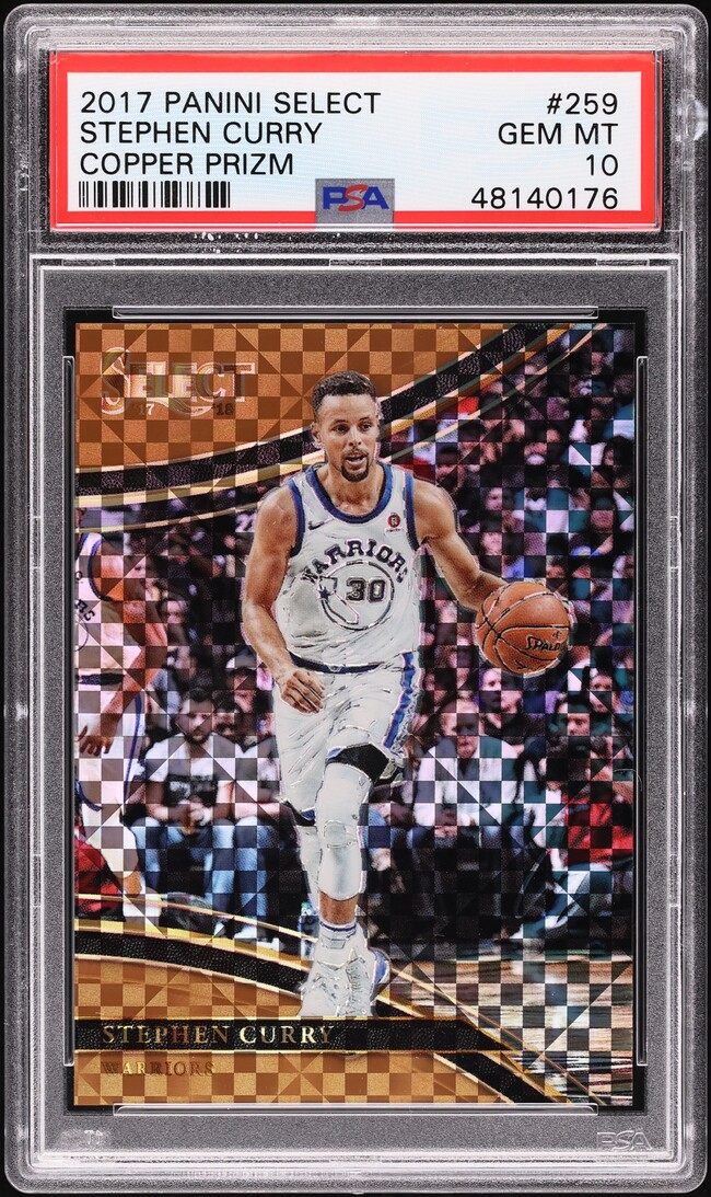 2017 Select Courtside Copper Prizm Stephen Curry /49 #259 PSA 10 GEM MINT