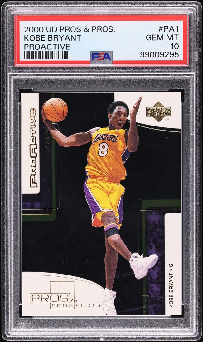 2000 Upper Deck Pros & Prospects Proactive Kobe Bryant #PA1 PSA 10 GEM MINT