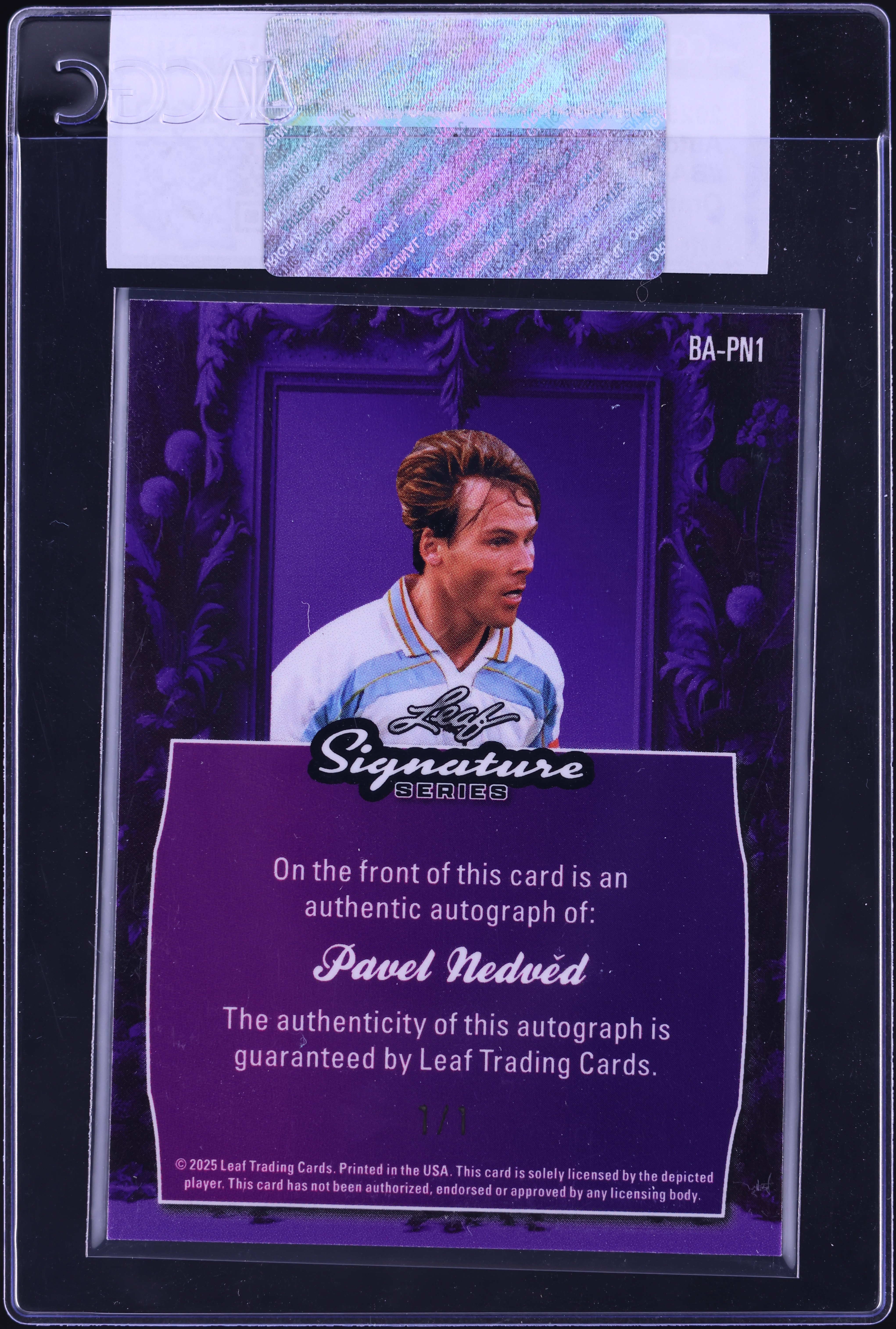 2025 Leaf Signature Series Orange Crystal Pavel Nedved AUTO 1/1
