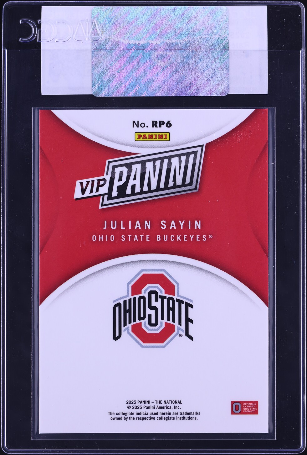 2025 Panini The National VIP Julian Sayin ROOKIE #RP6 CGC AUTH