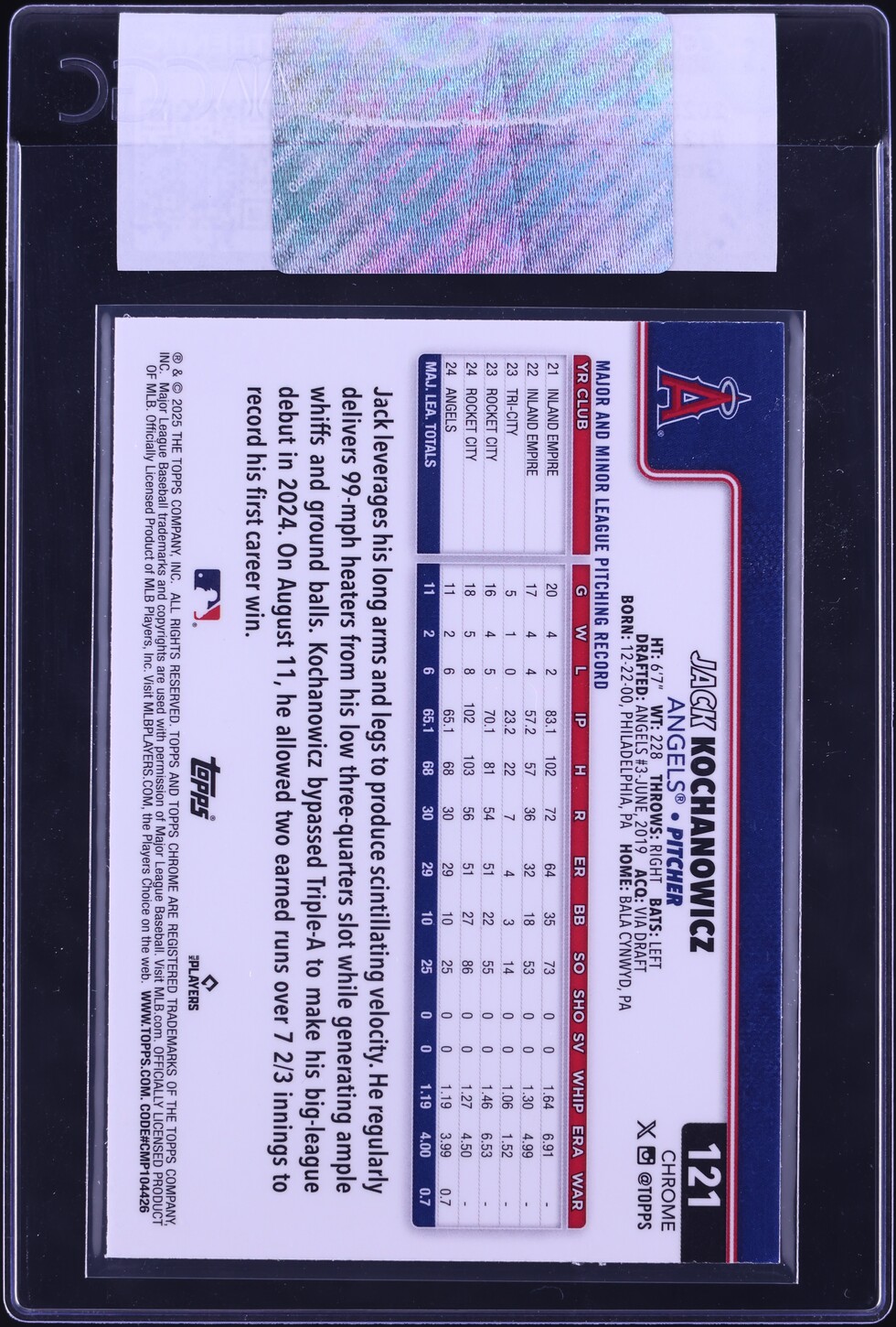 2025 Topps Chrome Logofractor Green Jack Kochanowicz ROOKIE /99