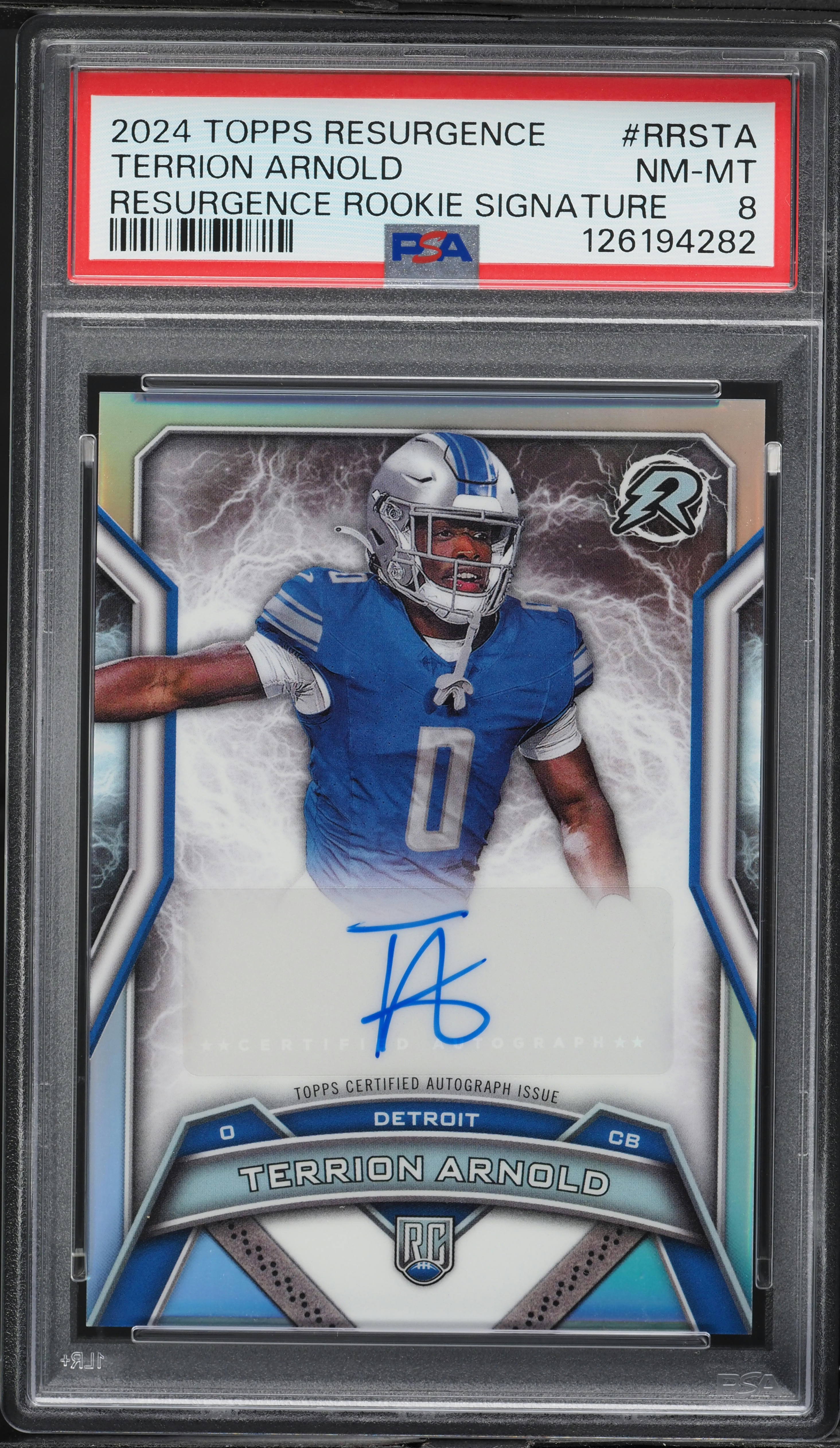 2024 Topps Resurgence Terrion Arnold ROOKIE AUTO #RRSTA PSA 8 NM