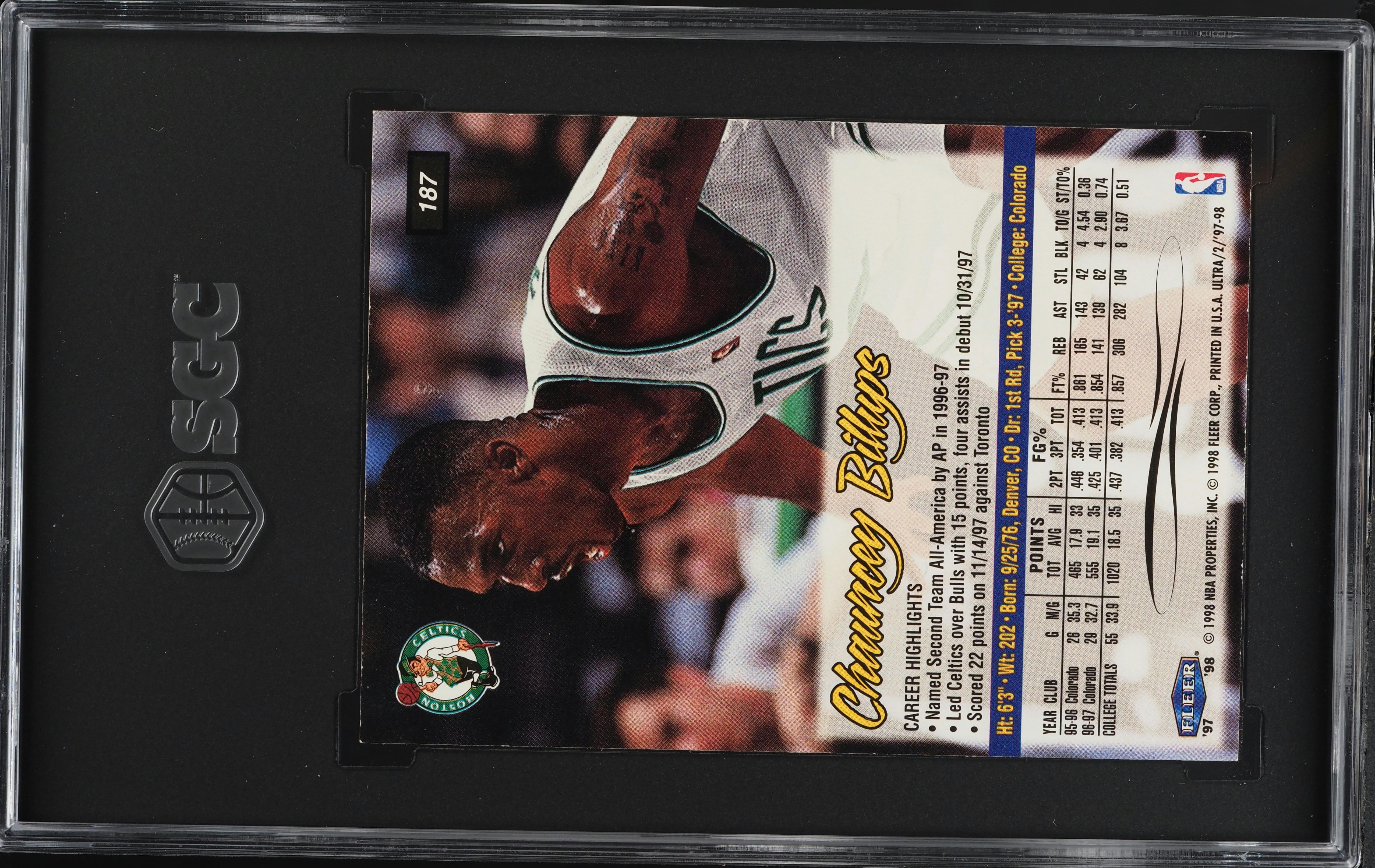 その他 9798 showcase legacy row0 C.Billups RC 1997 Ultra Basketball Chauncey Billups ROOKIE #187 SGC 8 NM-MT on