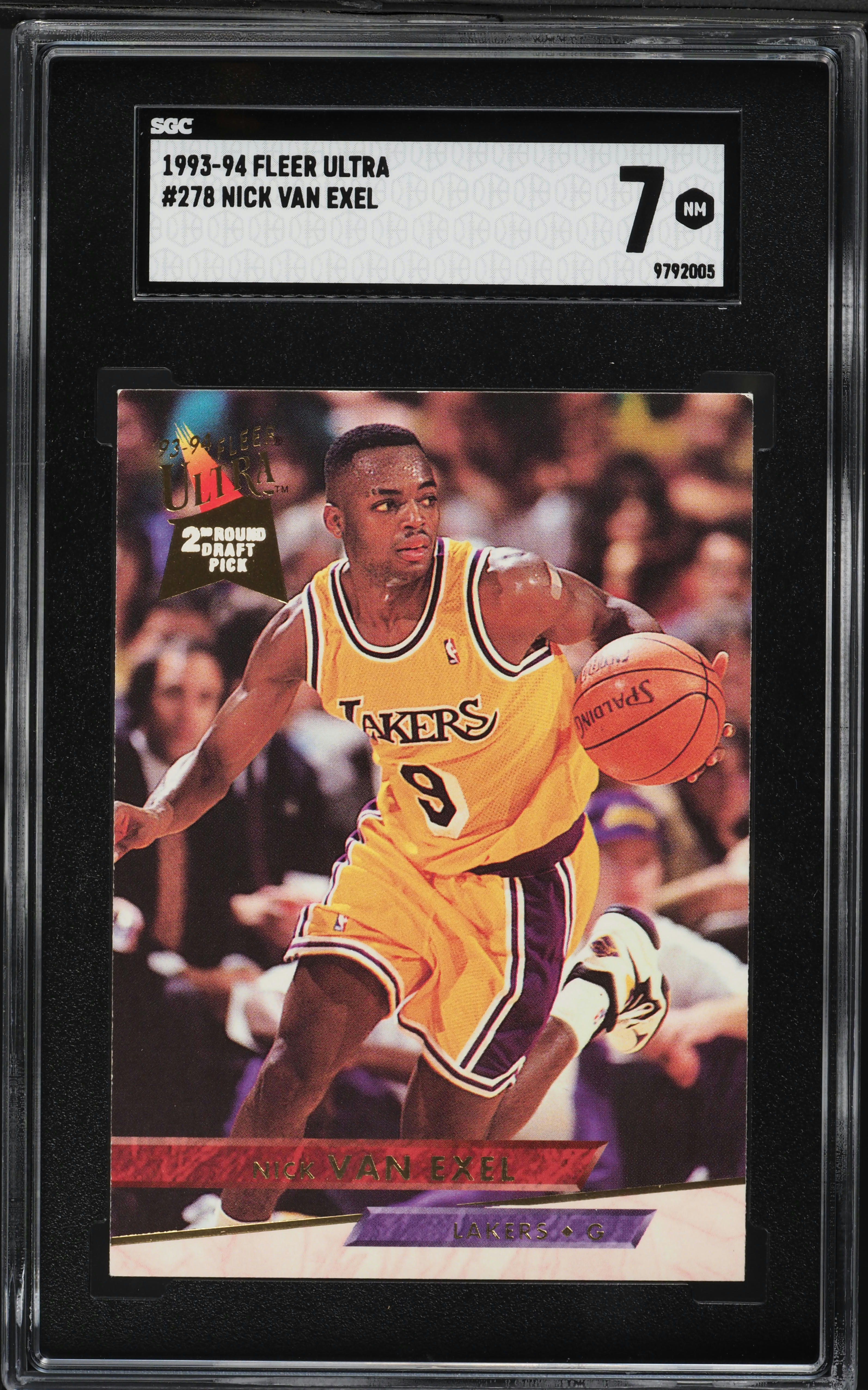 1993 Ultra Basketball Nick Van Exel ROOKIE #278 SGC 7 NRMT on