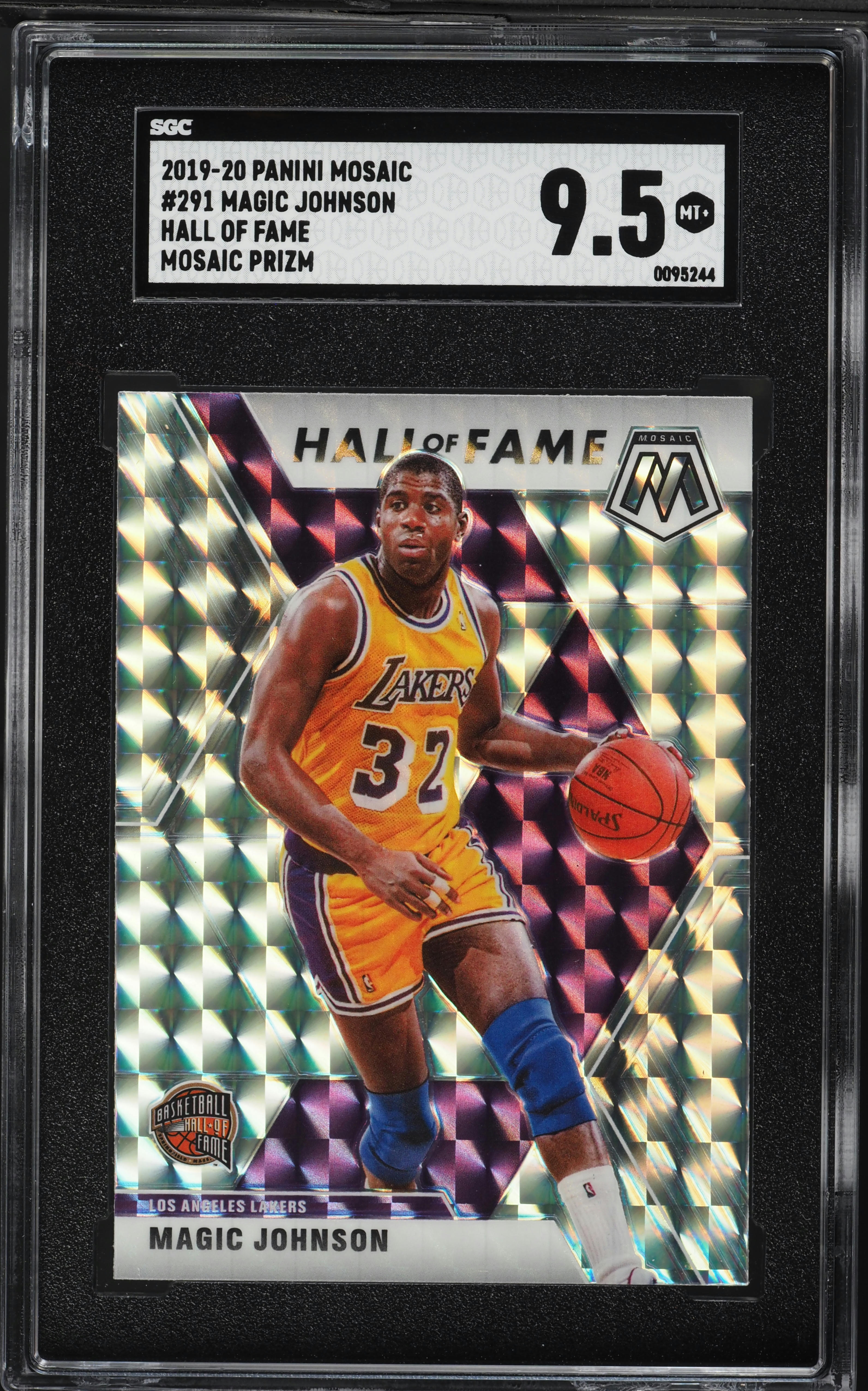 2019 Panini Mosaic Hall Of Fame Prizm Magic Johnson #291 SGC 9.5 