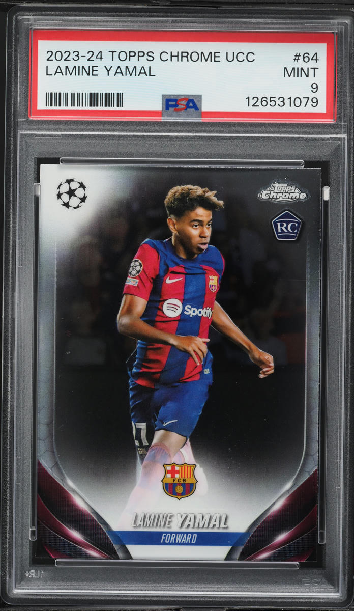 2023 Topps Chrome UEFA Club Competitions Lamine Yamal ROOKIE #64 PSA 9 MINT