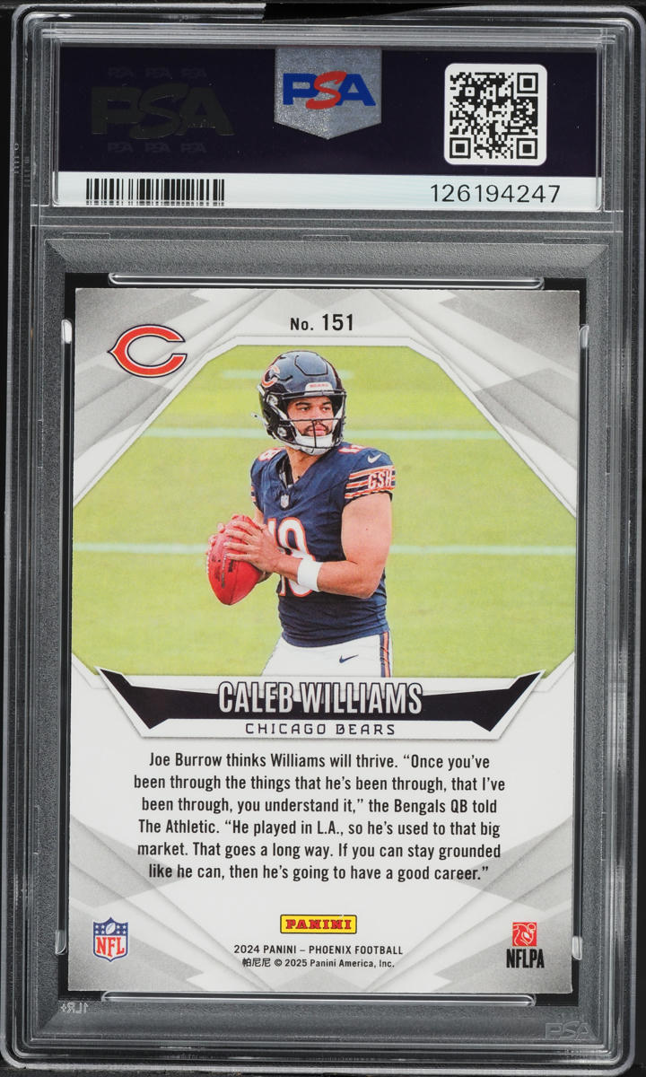 2024 Panini Phoenix Caleb Williams ROOKIE #151 PSA 9 MINT