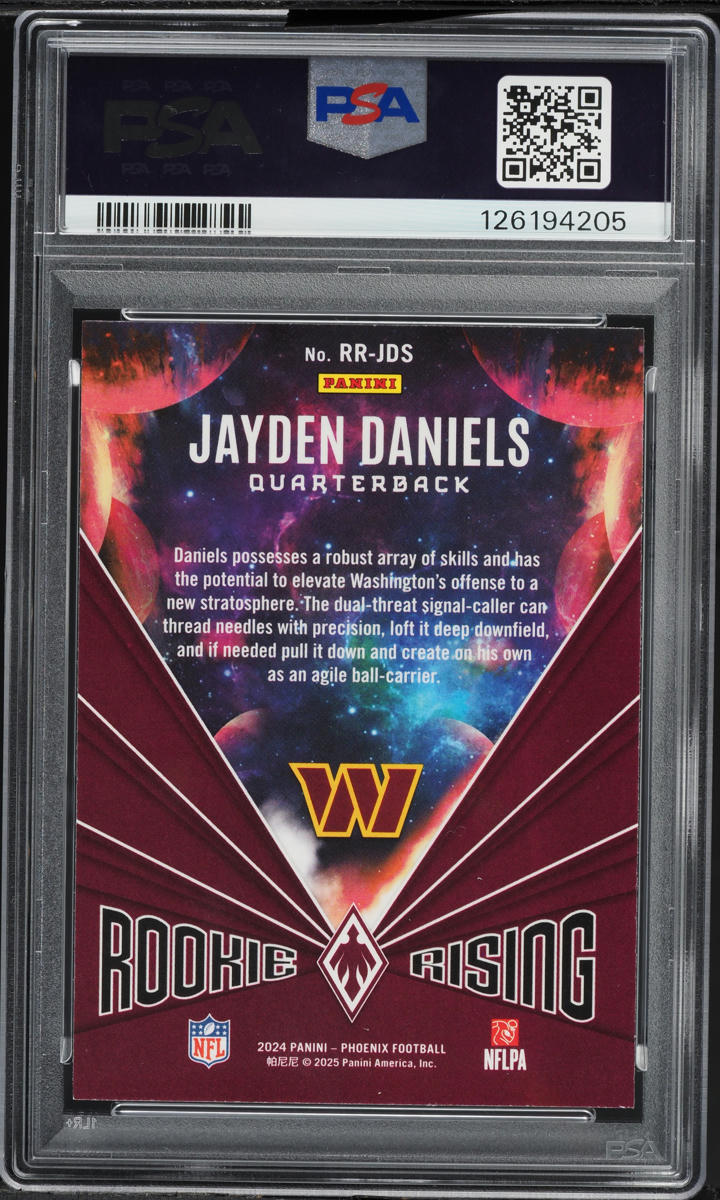 2024 Panini Phoenix Rising Jayden Daniels ROOKIE #RRJDS PSA 10 GEM MINT