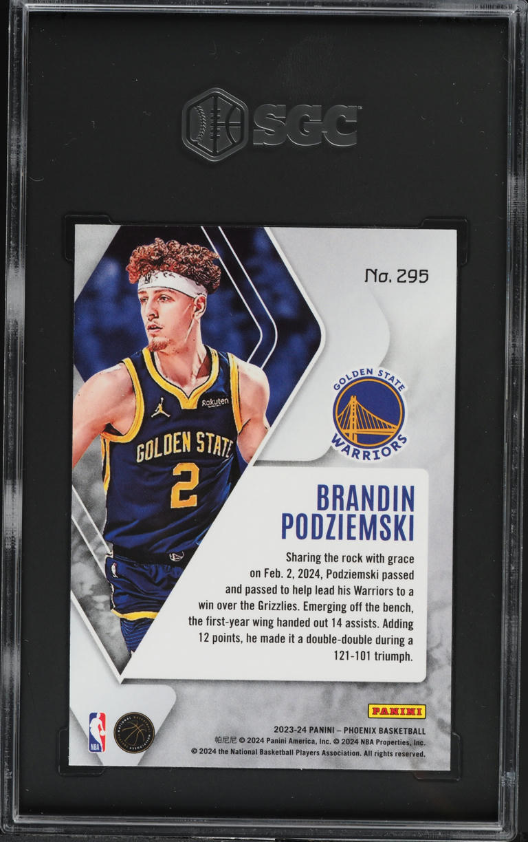 2023 Panini Phoenix Brandin Podziemski ROOKIE #295 SGC 9 MINT