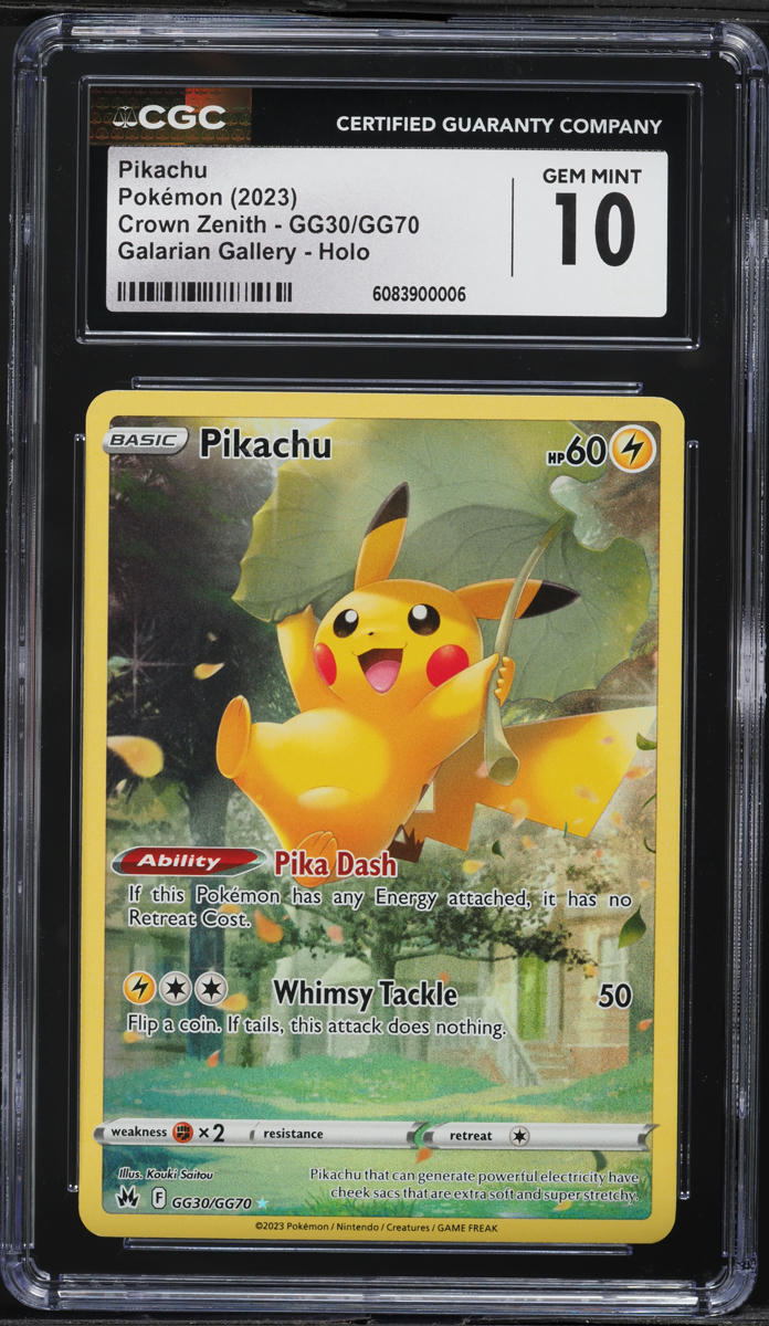 2023 Pokemon Sword & Shield Crown Zenith Full Art Pikachu #GG30