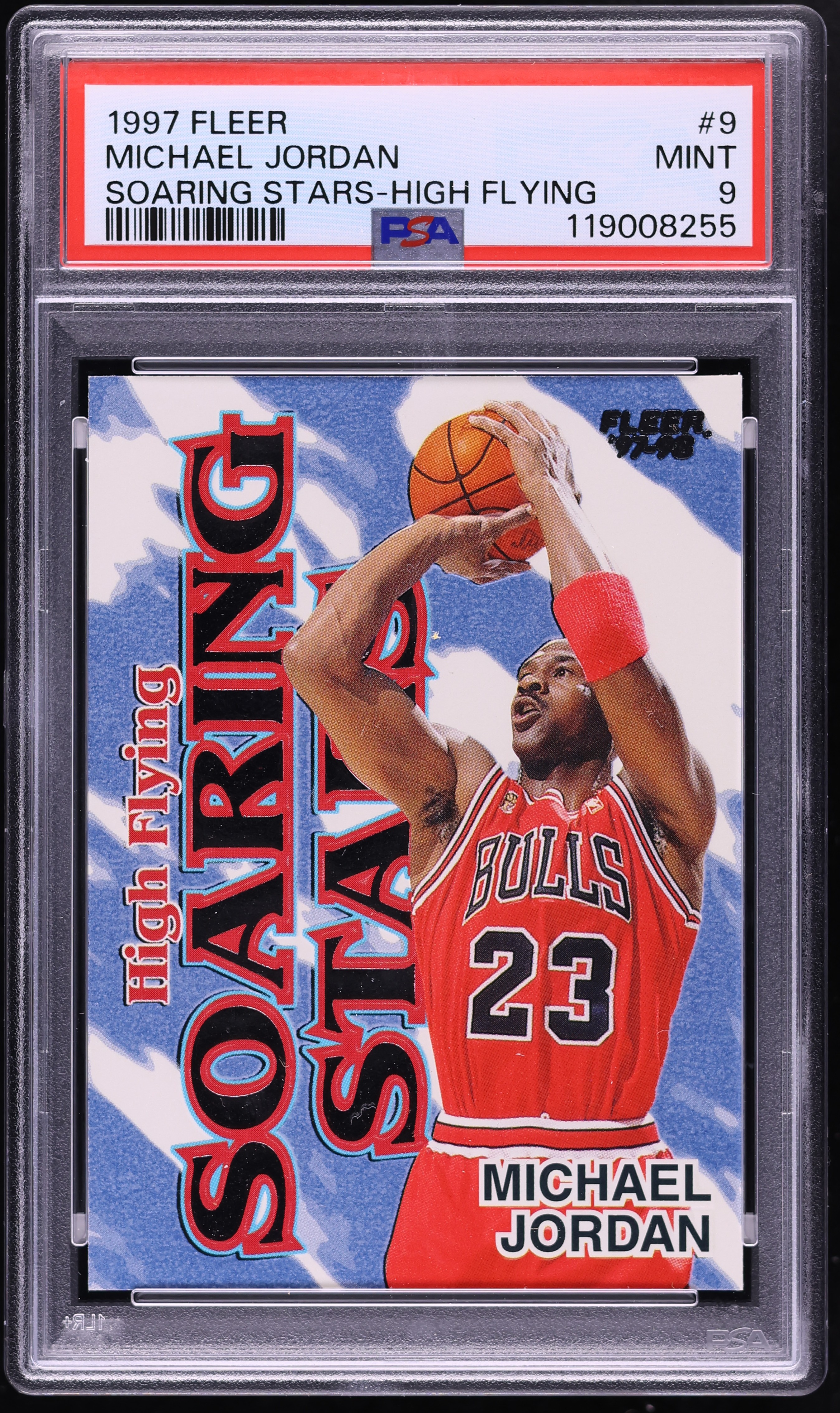1997 Fleer Soaring Stars High Flying Michael Jordan #9 PSA 9 MINT 