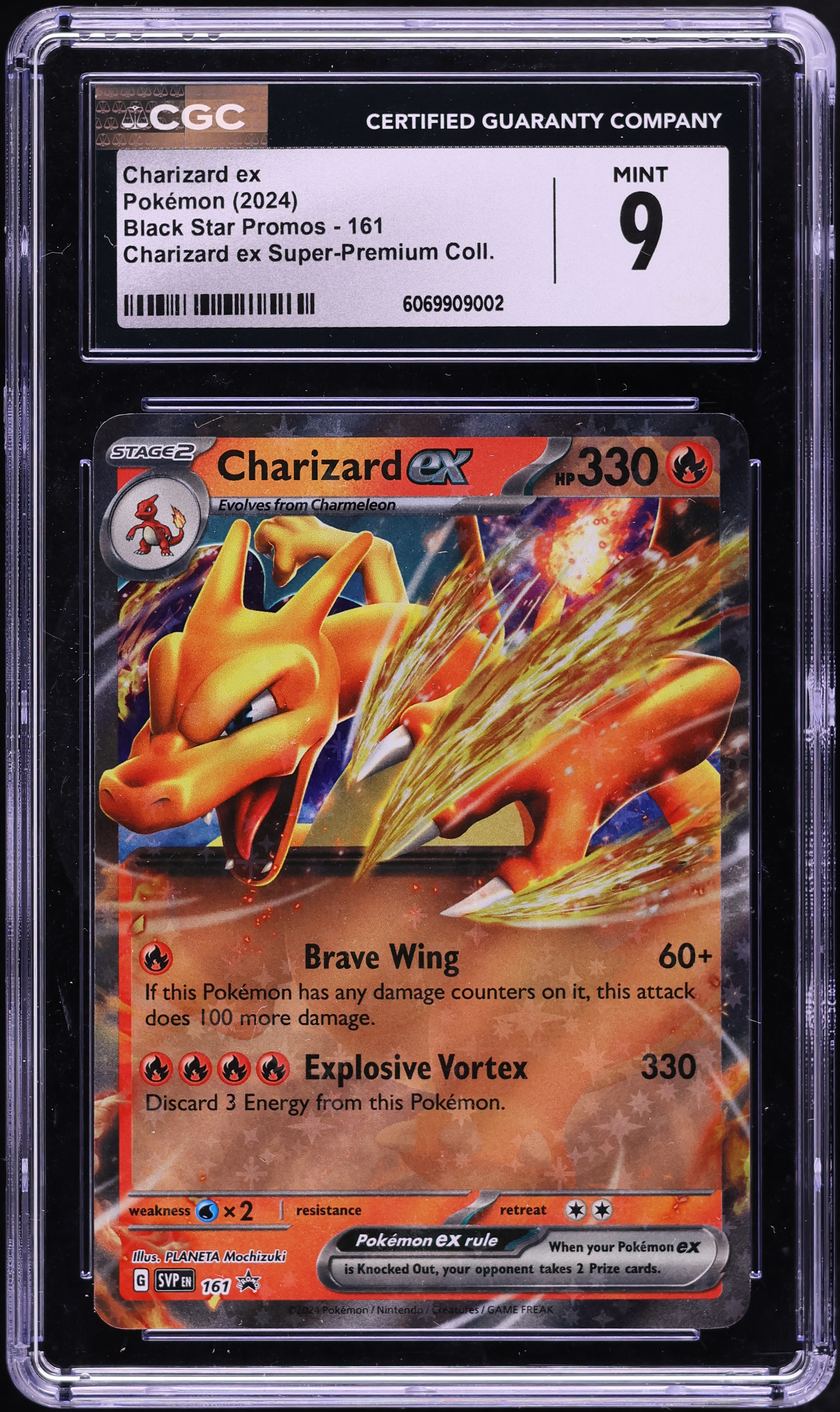 2024 Pokemon SV Promo Super Premium Charizard ex #161 CGC 9 MINT