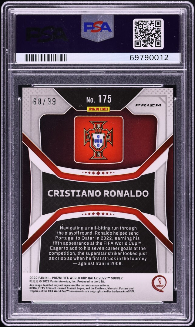 2022 Panini Prizm World Cup Qatar Red Breakaway Cristiano Ronaldo