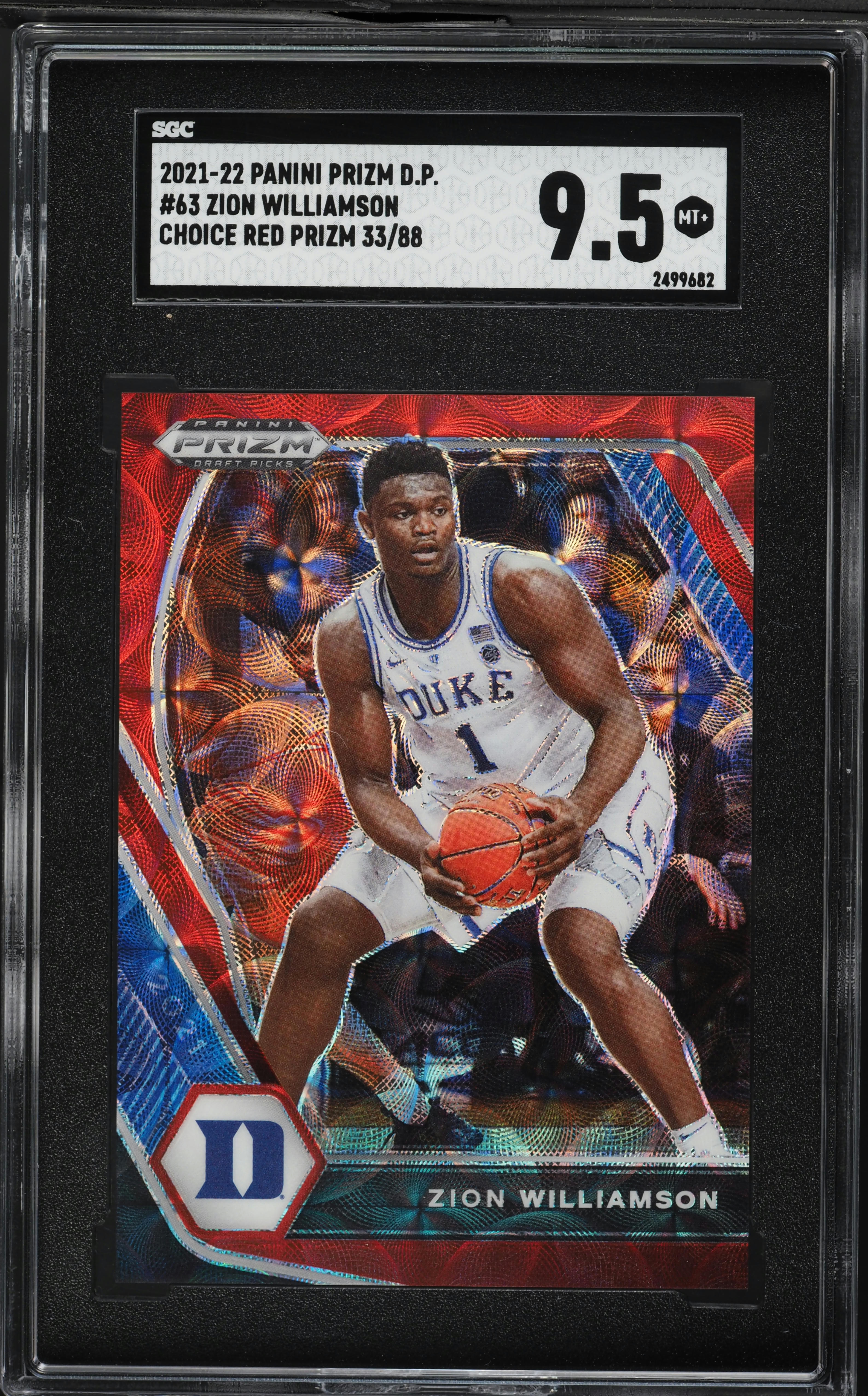 2021 Panini Prizm Draft Picks Choice Red Zion Williamson /88 #63 
