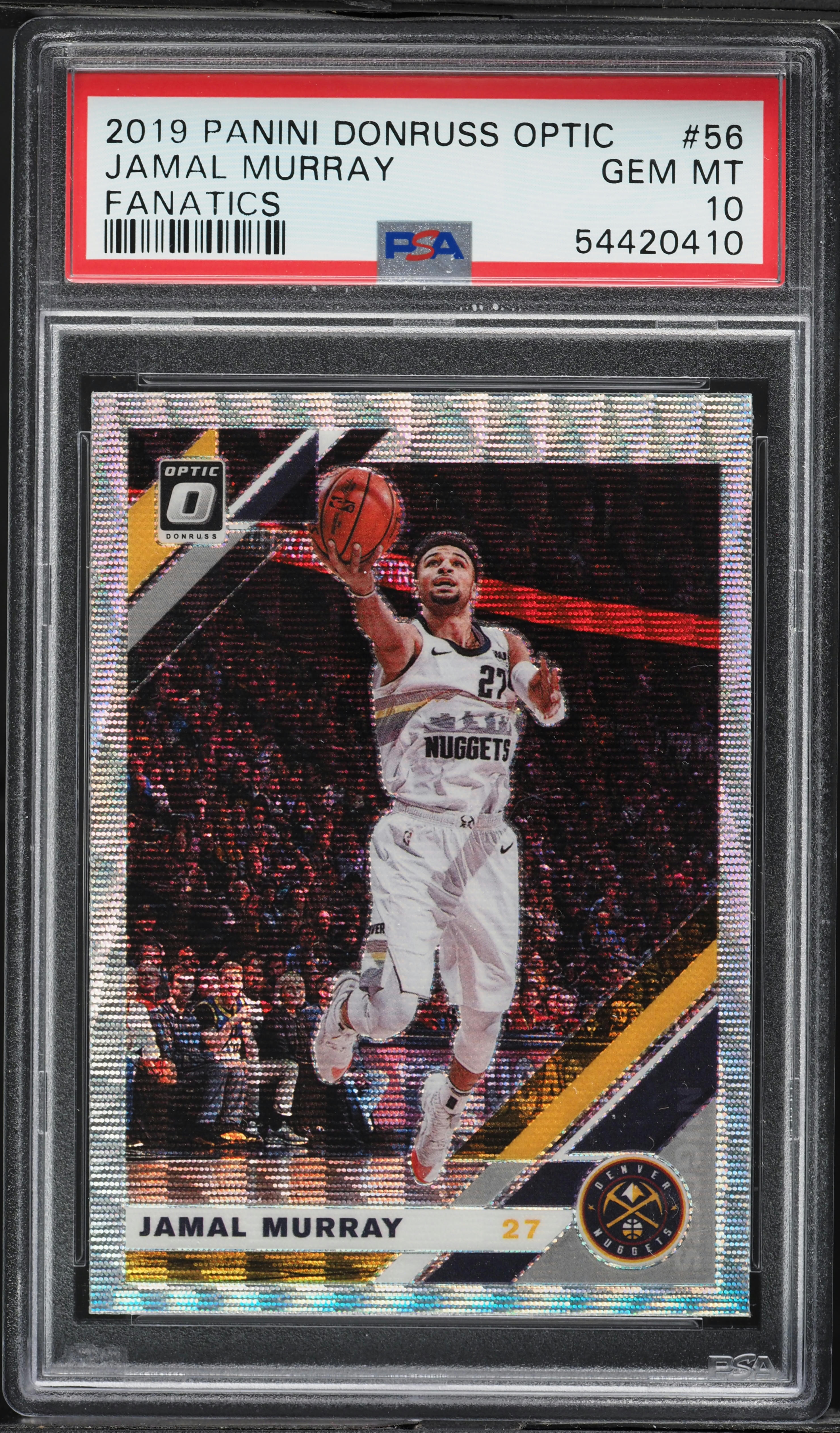 2019 Donruss Optic Fanatics Jamal Murray #56 PSA 10 GEM MINT on