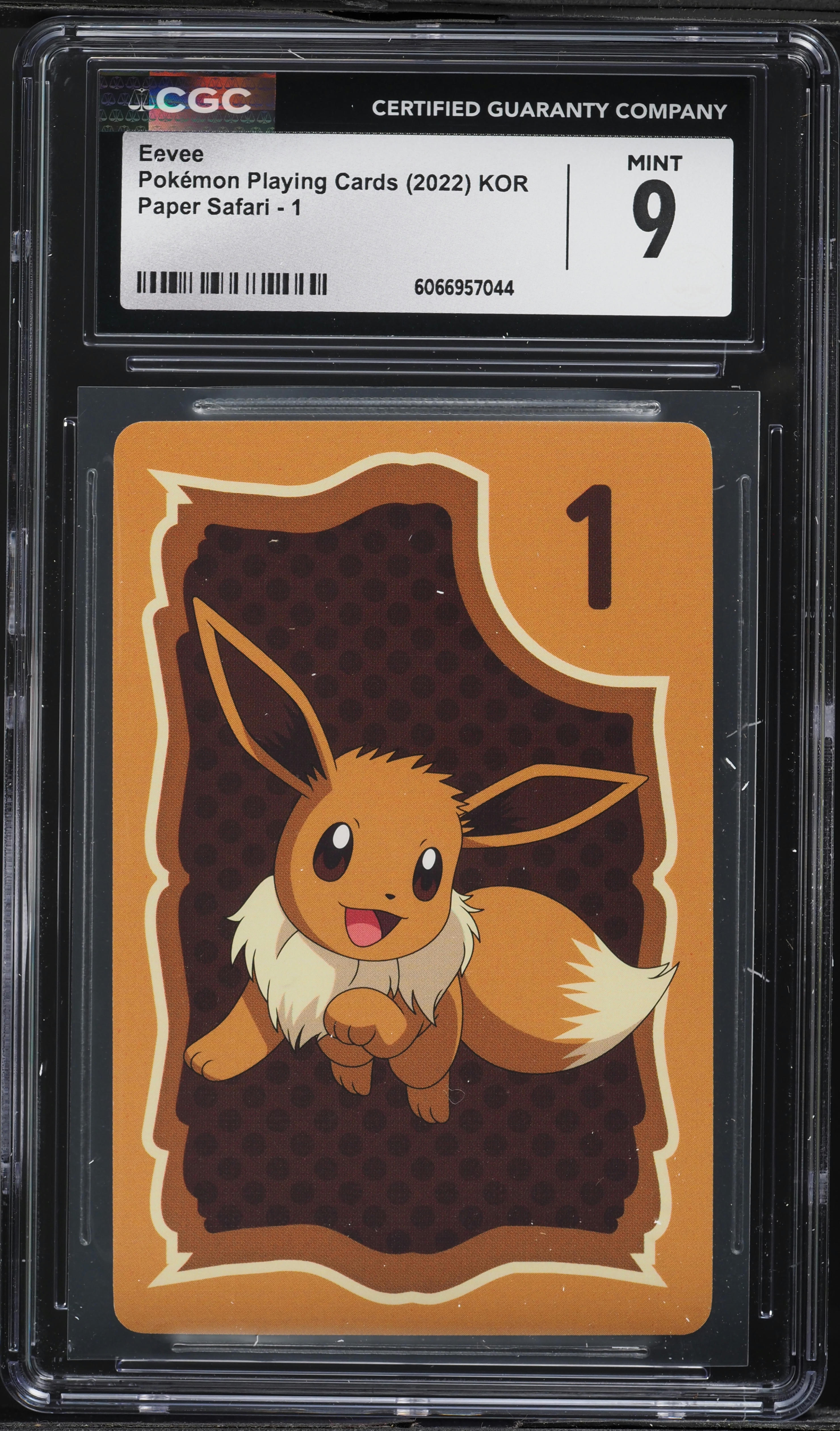 2022 Pokemon Korean Playing Cards Paper Safari 1 Eevee CGC 9 MINT