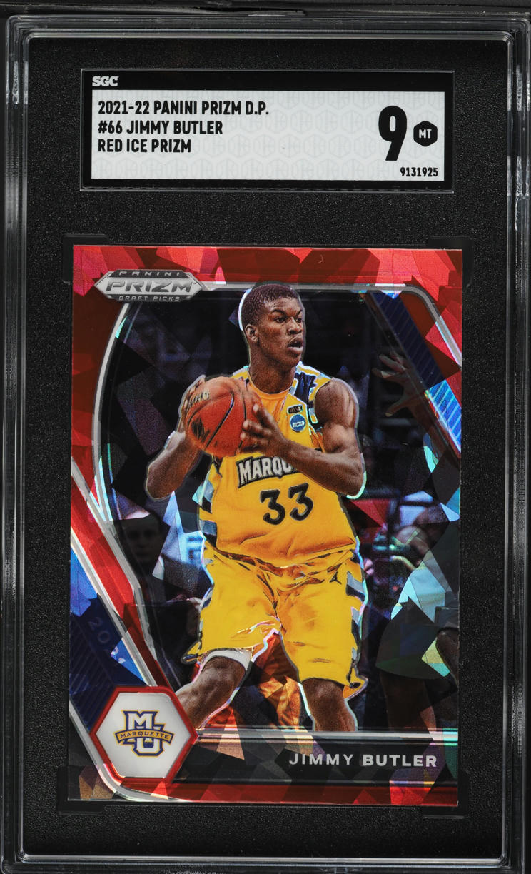 2021 Panini Prizm Draft Picks Red Ice Jimmy Butler #66 SGC 9 MINT