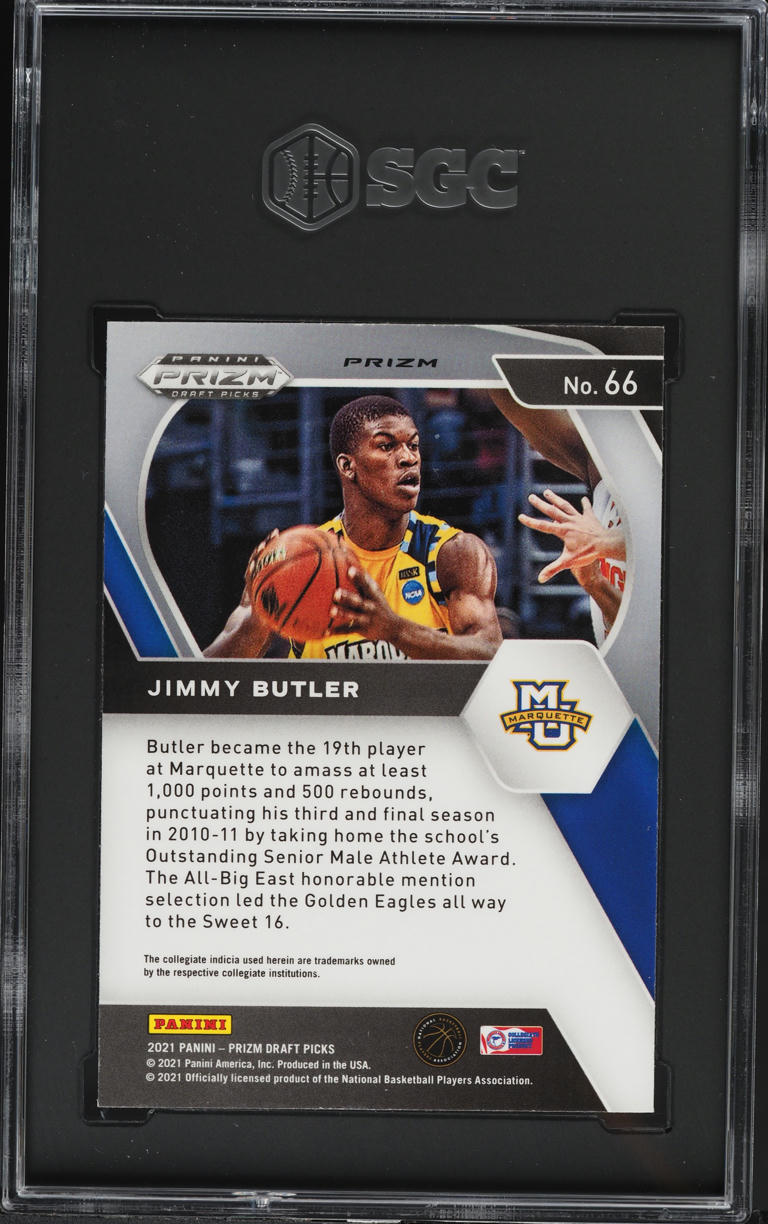 2021 Panini Prizm Draft Picks Red Ice Jimmy Butler #66 SGC 9 MINT