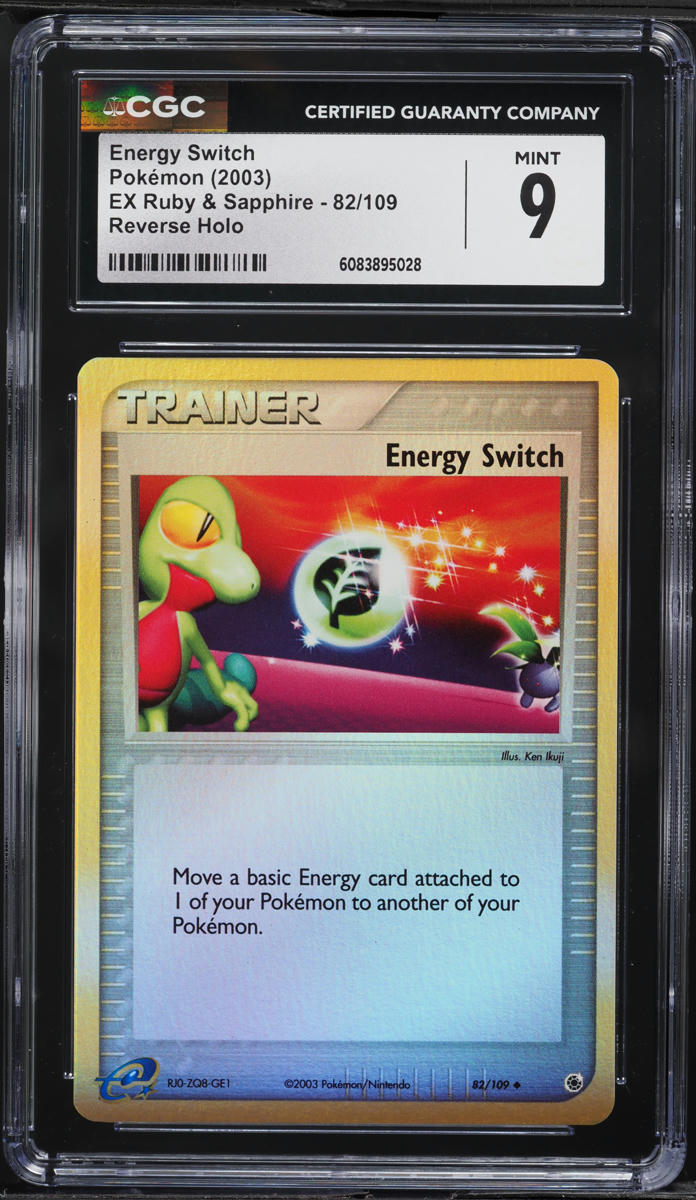 2003 Pokémon EX Ruby & Sapphire Reverse Holo Energy Switch #82 CGC 9 MINT