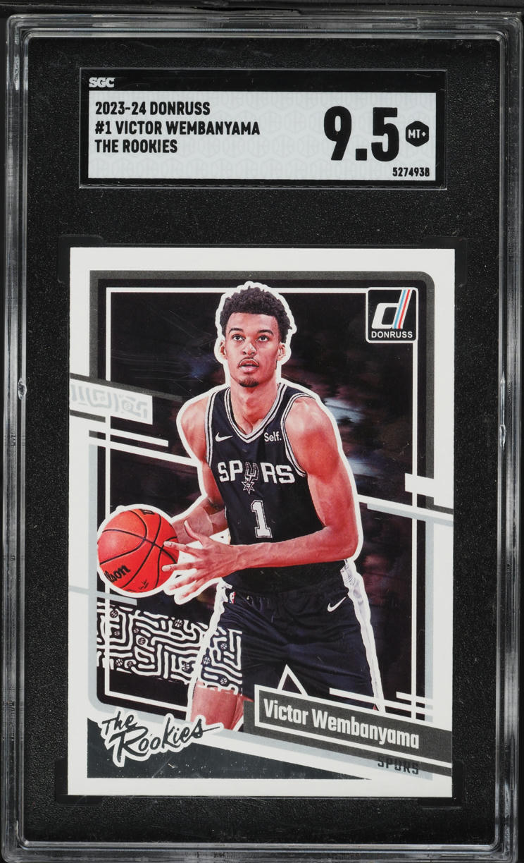 2023 Donruss Basketball Victor Wembanyama ROOKIE #1 SGC 9.5 MINT+