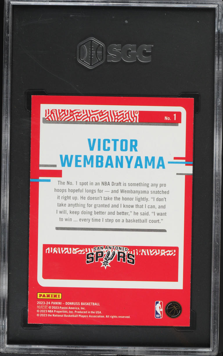 2023 Donruss Basketball Victor Wembanyama ROOKIE #1 SGC 9.5 MINT+
