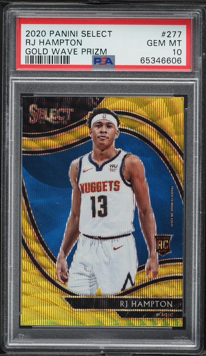 2020 Select Courtside Gold Wave Prizm RJ Hampton ROOKIE #277 PSA 10 GEM MINT