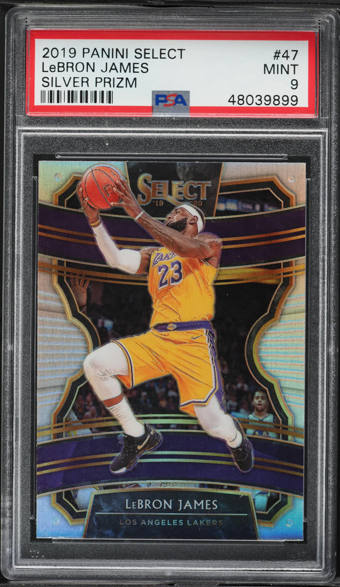 2019 Select Concourse Silver Prizm LeBron James #47 PSA 9 MINT